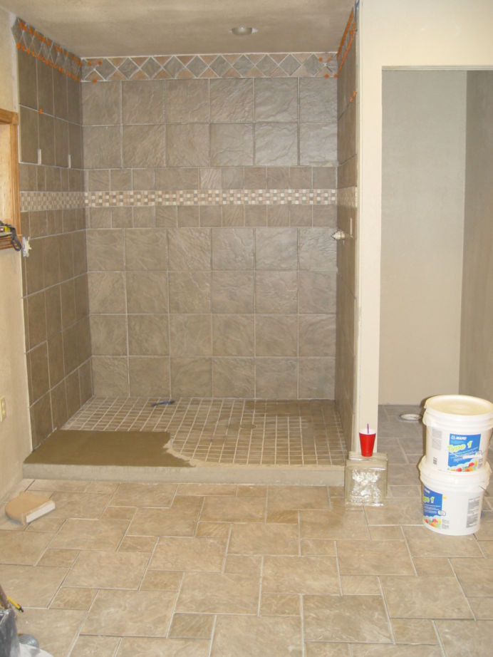 Best ideas about DIY Tile Shower
. Save or Pin Tile Man Used Mastic Glue Entrance To Shower Tiling Now.