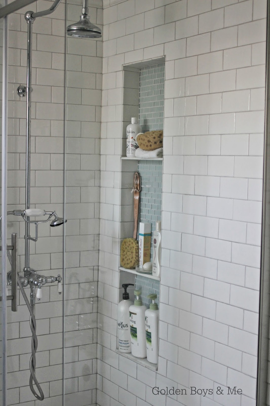 Best ideas about DIY Tile Shower
. Save or Pin Golden Boys and Me Shower Niche Tutorial Now.