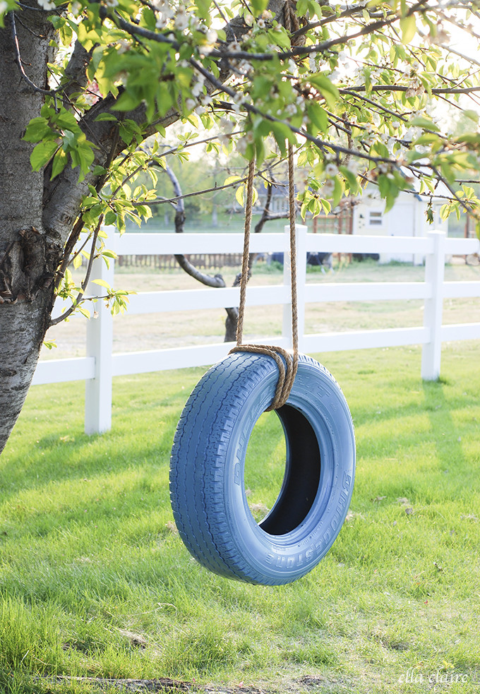 Best ideas about DIY Tire Swings
. Save or Pin Easy DIY Tire Swing Ella Claire Now.