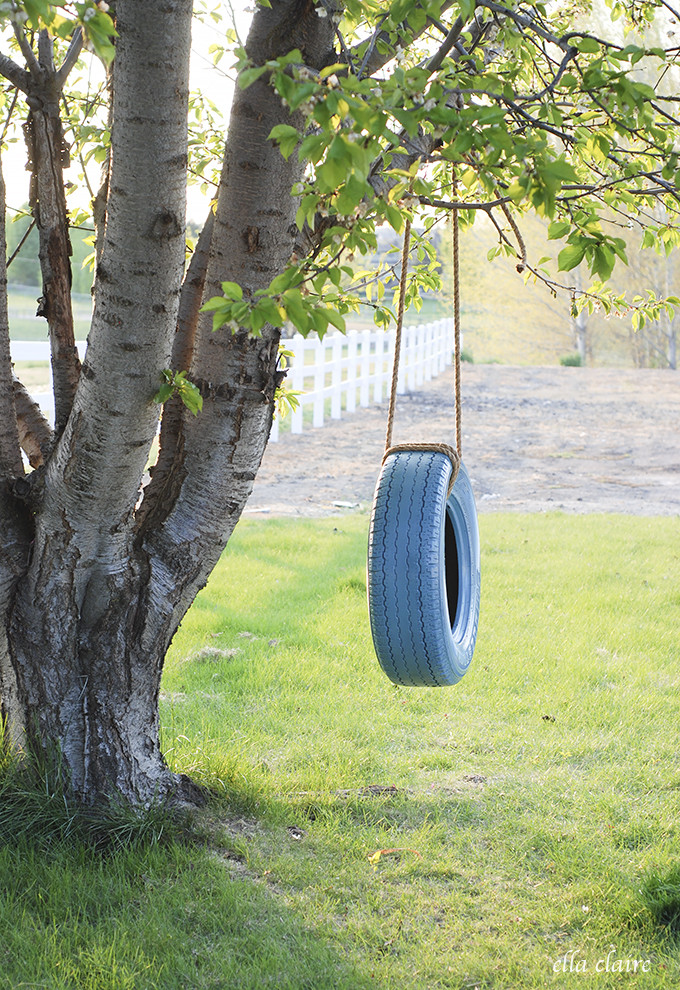 Best ideas about DIY Tire Swings
. Save or Pin Easy DIY Tire Swing Ella Claire Now.