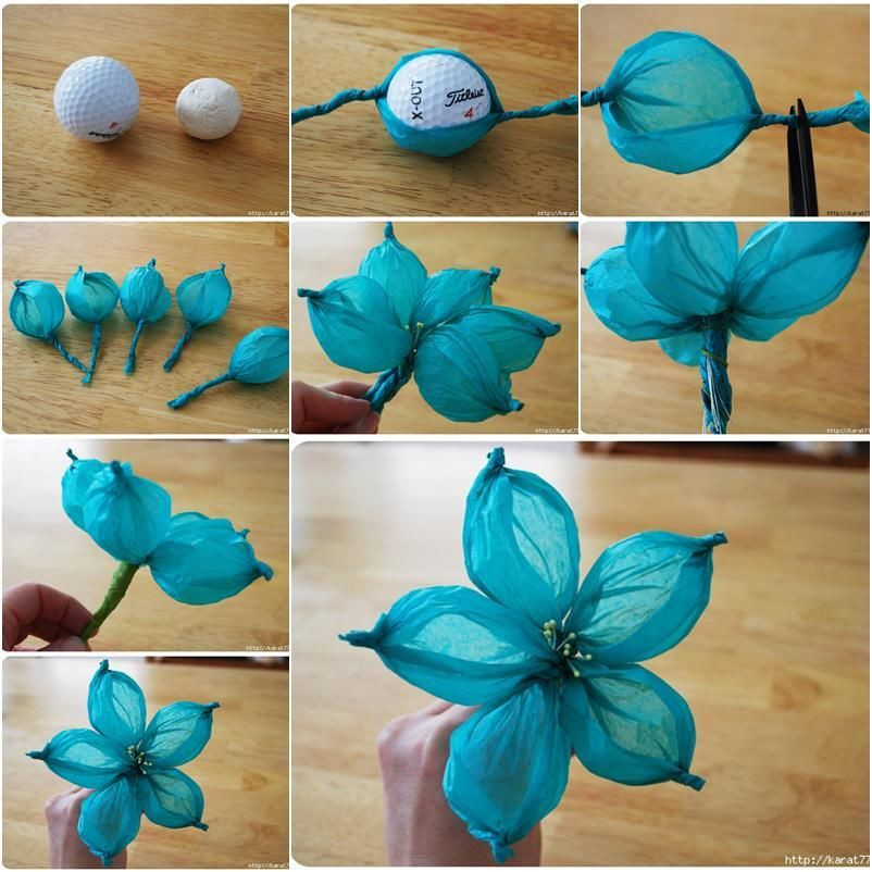 Best ideas about DIY Tissue Paper Flowers
. Save or Pin DIY Beautiful Tissue Paper Flower Using a Golf Ball Now.