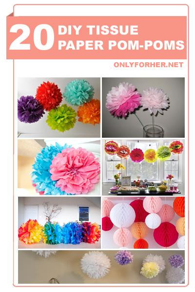 Best ideas about DIY Tissue Paper Pom Poms
. Save or Pin 20 DIY Tissue Paper Pom Poms Now.