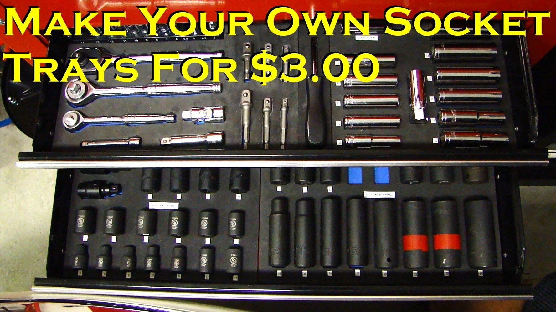 Best ideas about DIY Tool Box Organizer
. Save or Pin Make Your Own Socket Trays for $3 00 Now.