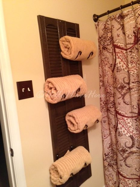 Best ideas about DIY Towel Storage
. Save or Pin DIY Shutter Towel Rack Now.