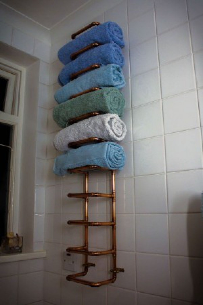 Best ideas about DIY Towel Storage
. Save or Pin 25 Cool DIY Metal Pipe Projects For Your Home Now.
