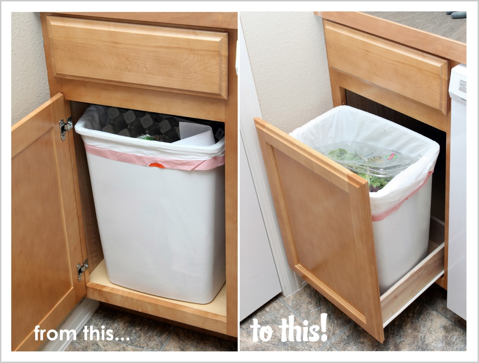 Best ideas about DIY Trash Can Cabinet
. Save or Pin Our Modern Homestead DIY Pull out Trash Drawer Now.