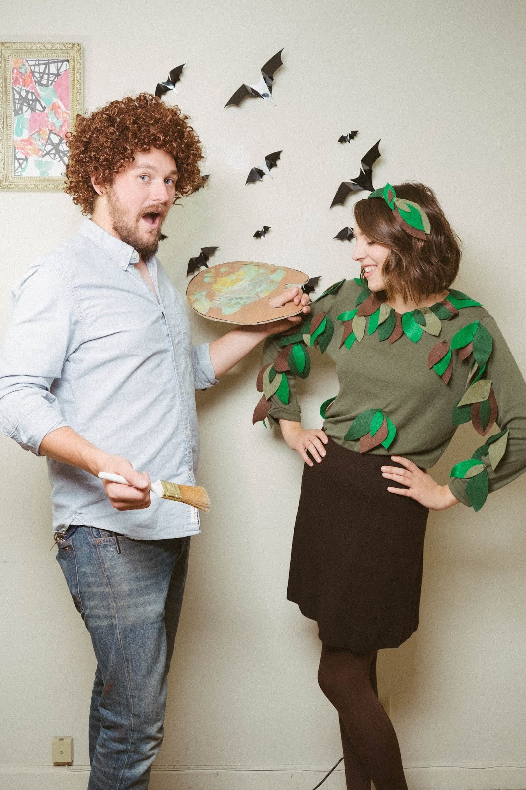 Best ideas about DIY Tree Costume
. Save or Pin Rags and Roses Easy DIY Couple s Costume Bob Ross and Now.