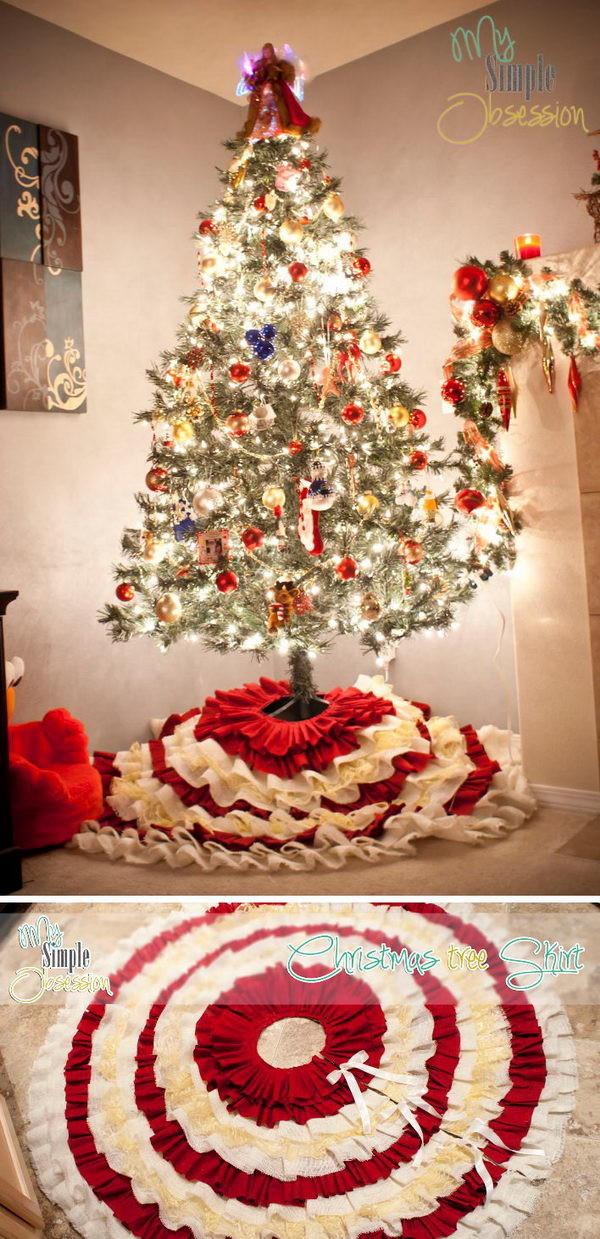 Best ideas about DIY Tree Skirt
. Save or Pin 35 DIY Christmas Tree Skirt Ideas Hative Now.