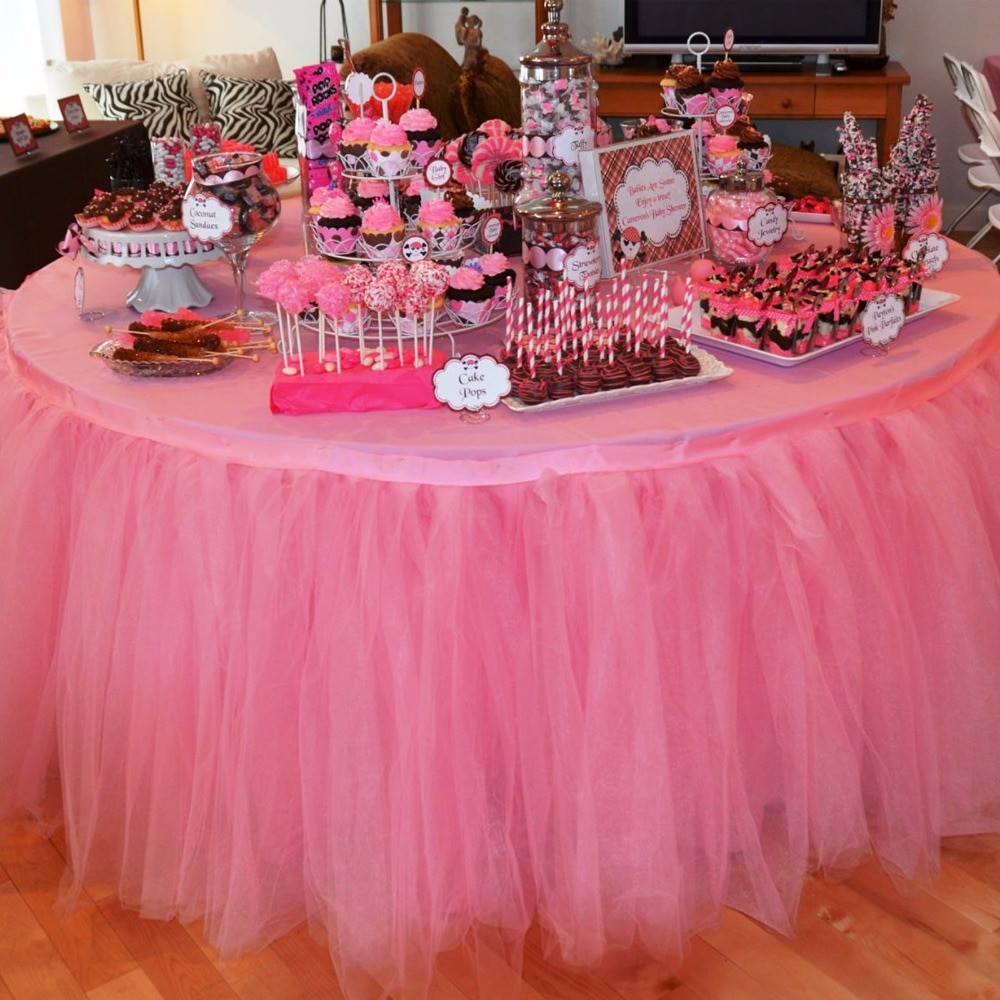 Best ideas about DIY Tulle Table Skirt
. Save or Pin Aliexpress Buy 1pcs Tulle Table Skirt DIY Tutu Now.