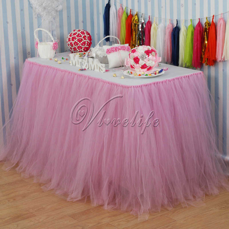 Best ideas about DIY Tulle Table Skirt
. Save or Pin 10pcs Light Pink Tulle Tutu Table Skirt Custom Wonderland Now.