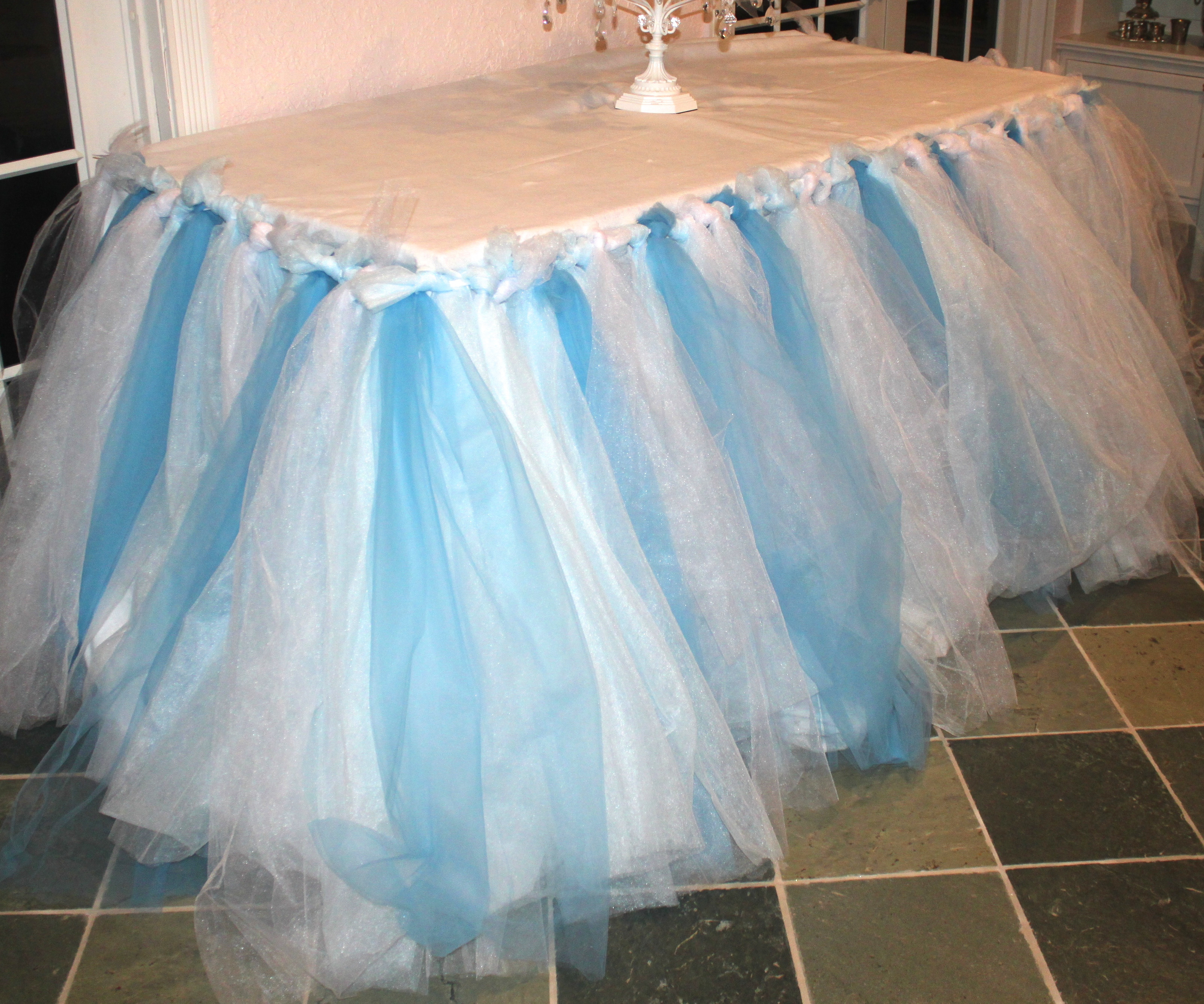 Best ideas about DIY Tulle Table Skirt
. Save or Pin No Sew Tulle Table Skirt – The Mamanista Now.