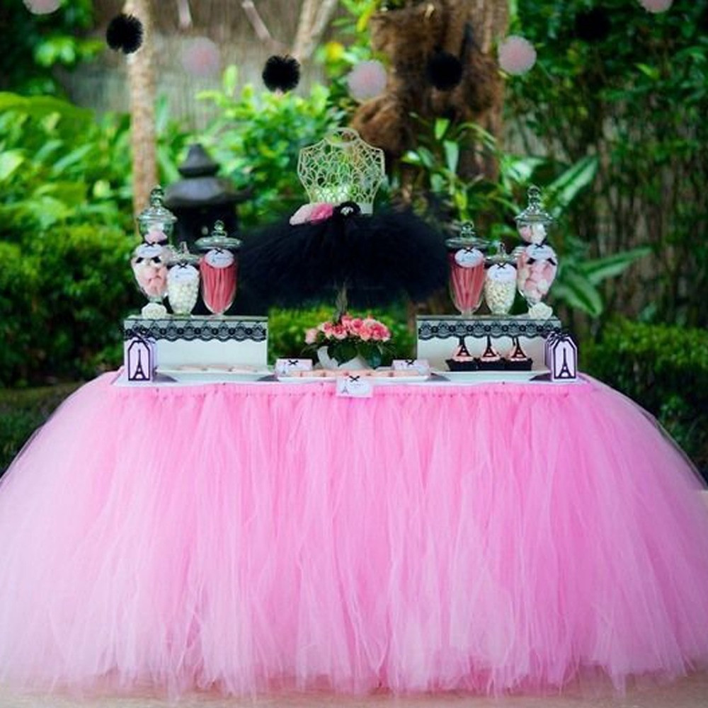 Best ideas about DIY Tulle Table Skirt
. Save or Pin 1Pcs 15 Colors Tulle Table Skirt DIY Tutu Tableware Skirts Now.