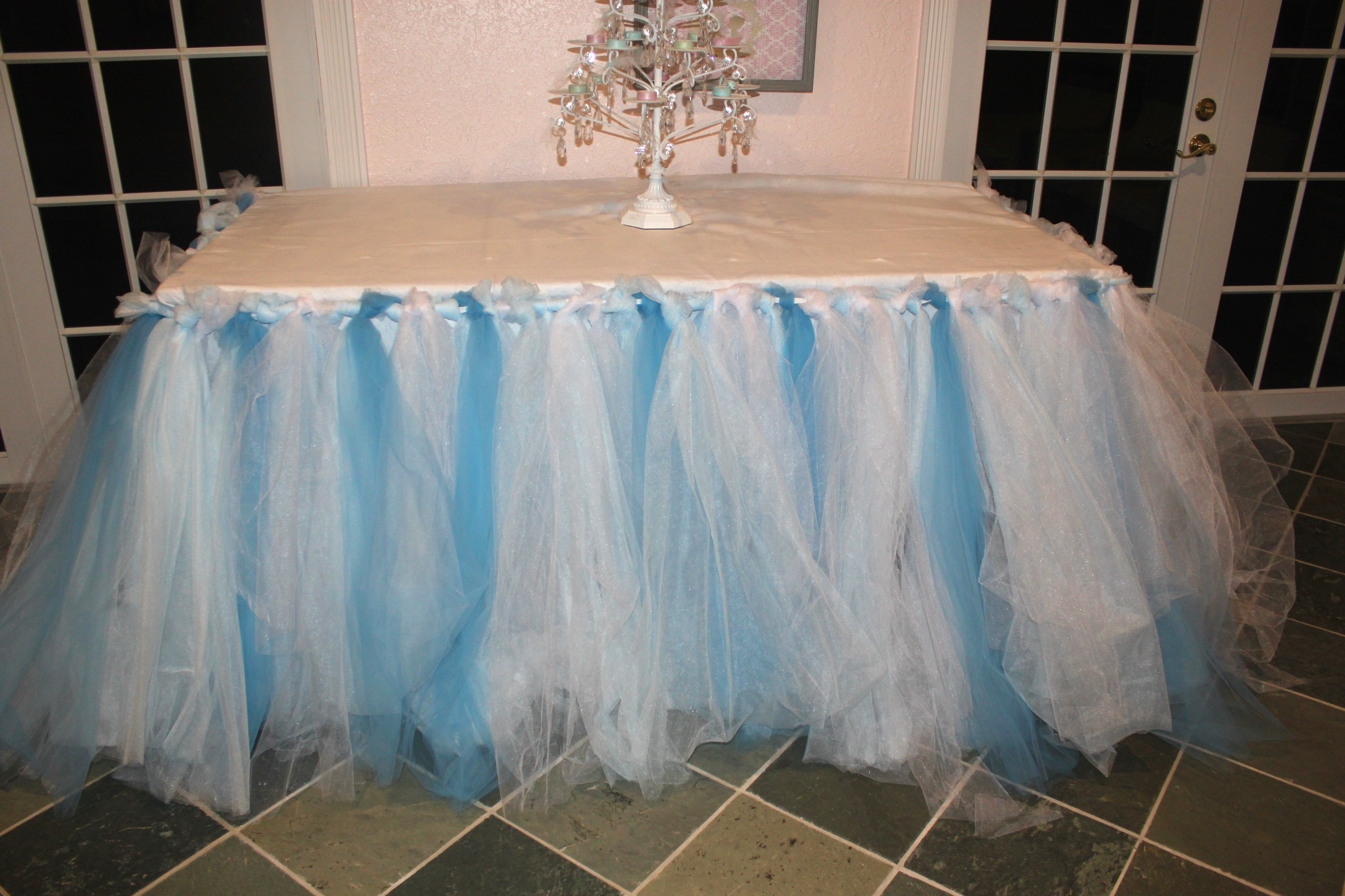 Best ideas about DIY Tulle Table Skirt
. Save or Pin No Sew Tulle Table Skirt – The Mamanista Now.