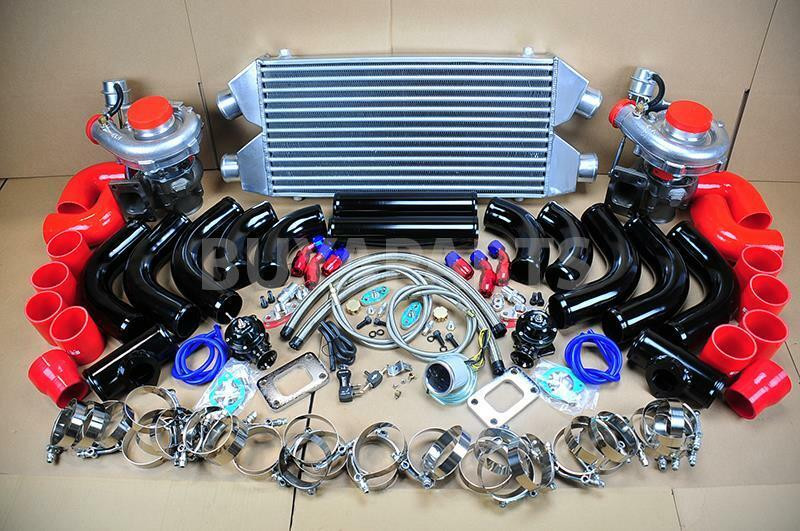 Best ideas about DIY Turbo Kit
. Save or Pin DIY TWIN TURBO KIT INTERCOOLER BLACK PIPE RED COUPLER for Now.
