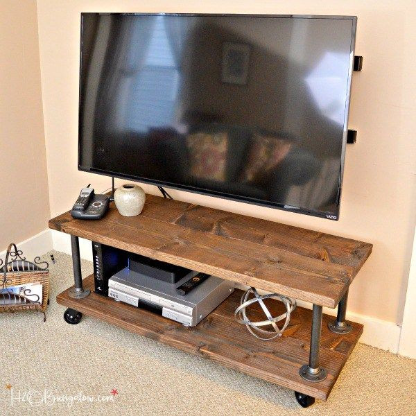 Best ideas about DIY Tv Stand Mount
. Save or Pin DIY Industrial Style Media Stand With Wheels Now.