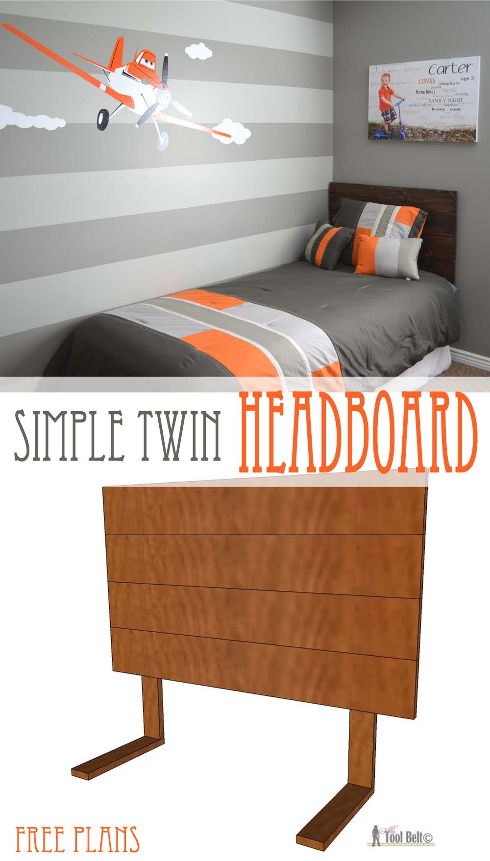 Best ideas about DIY Twin Headboard Plans
. Save or Pin Simple Headboard and Dusty Theme Room Her Tool Belt Now.