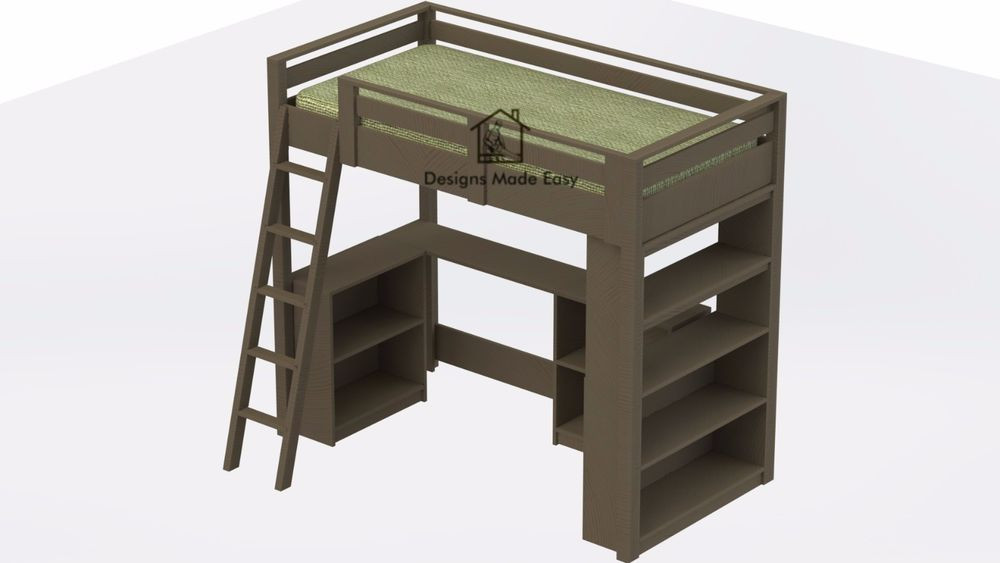 Best ideas about DIY Twin Loft Bed Plans
. Save or Pin Easy DIY Kids Twin Loft Bed with Desk and Bookcases Now.