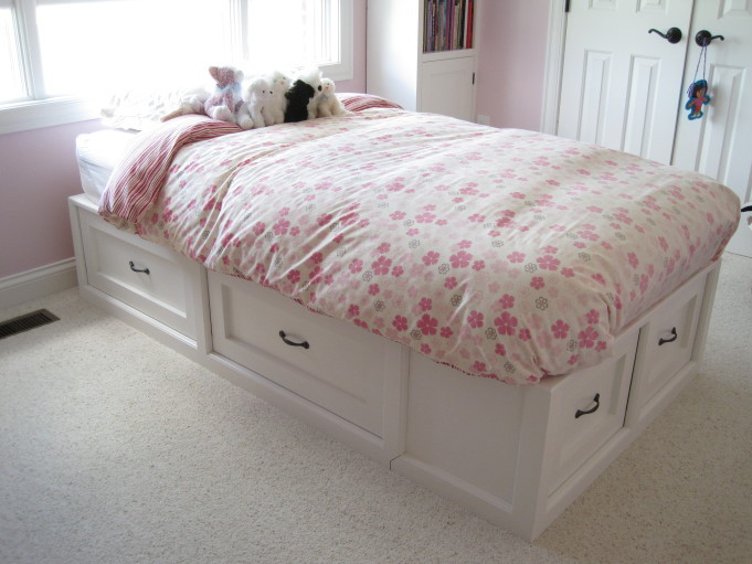 Best ideas about DIY Twin Storage Bed With Drawers
. Save or Pin Pretty in Pink Pottery Barn knock off bed The Reveal Now.