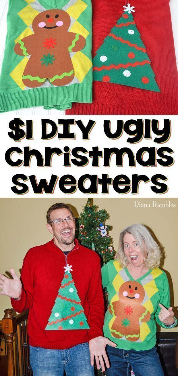 Best ideas about DIY Ugly Christmas Sweater Kits
. Save or Pin DIY Ugly Christmas Sweater Made in Minutes for only $1 Now.