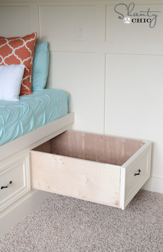 Best ideas about DIY Under Bed Drawers
. Save or Pin DIY Built In Storage Bed Shanty 2 Chic Now.