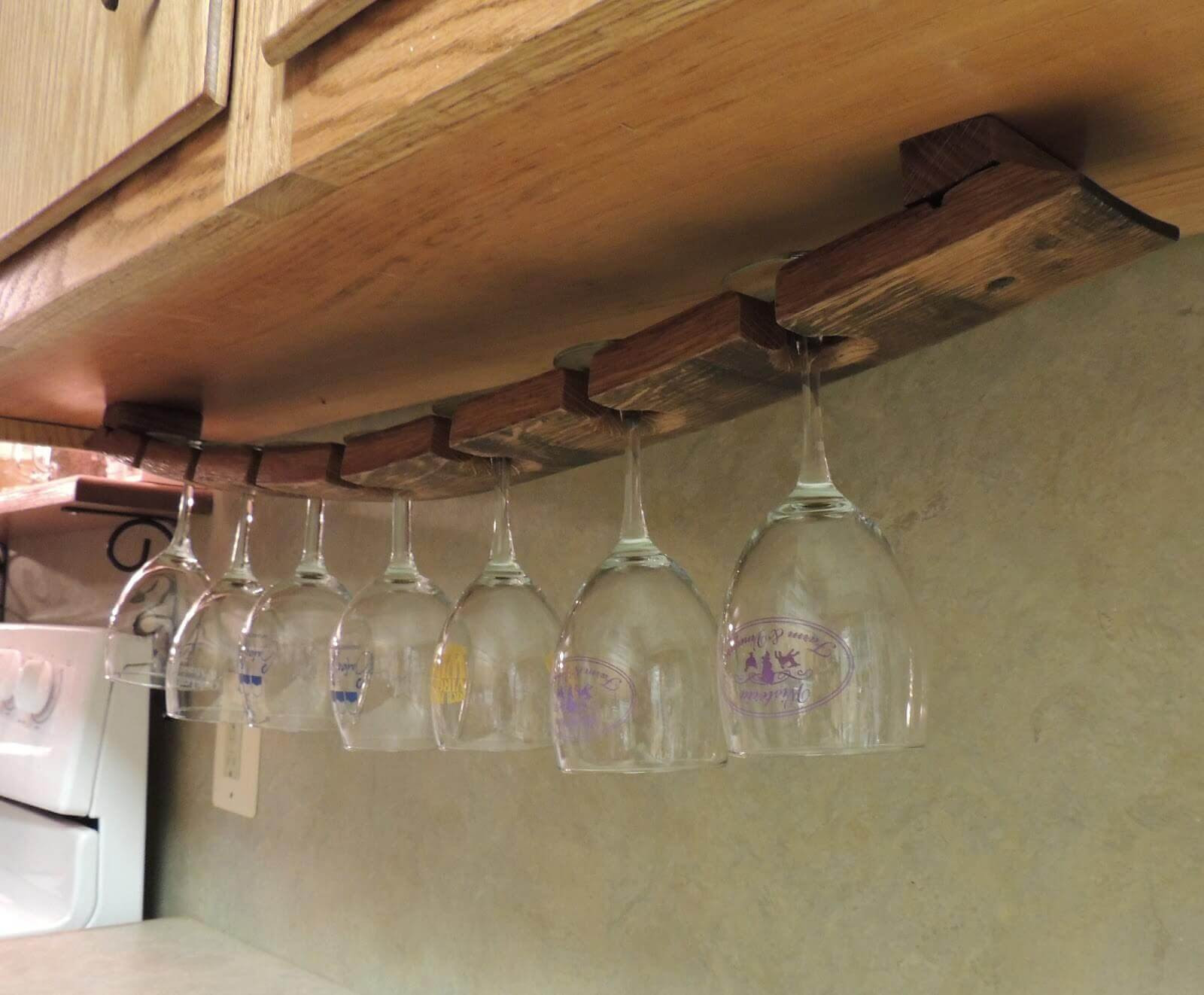 Best ideas about DIY Under Cabinet Wine Glass Rack
. Save or Pin Under Cabinet Hanging Glass Rack DIY Under Counter Wine Now.