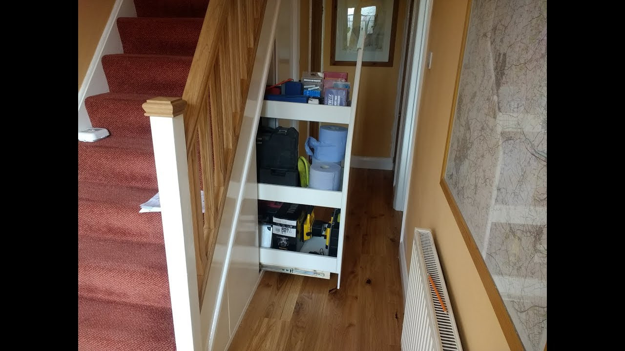 Best ideas about DIY Under Stairs Storage
. Save or Pin Under stairs pull slide out cupboard storage DIY project Now.