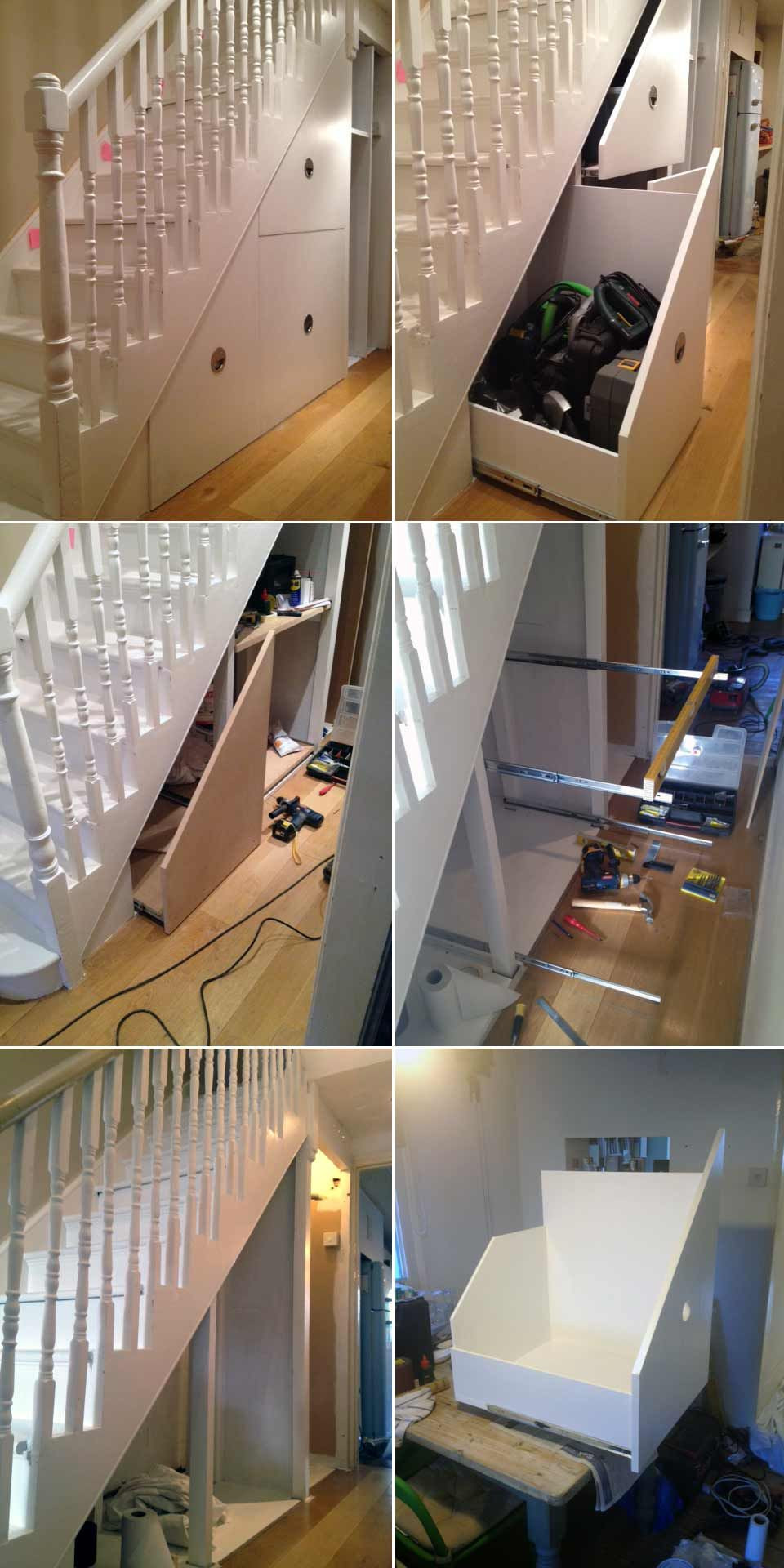 Best ideas about DIY Under Stairs Storage
. Save or Pin Under stairs storage DIY project in London Victorian house Now.