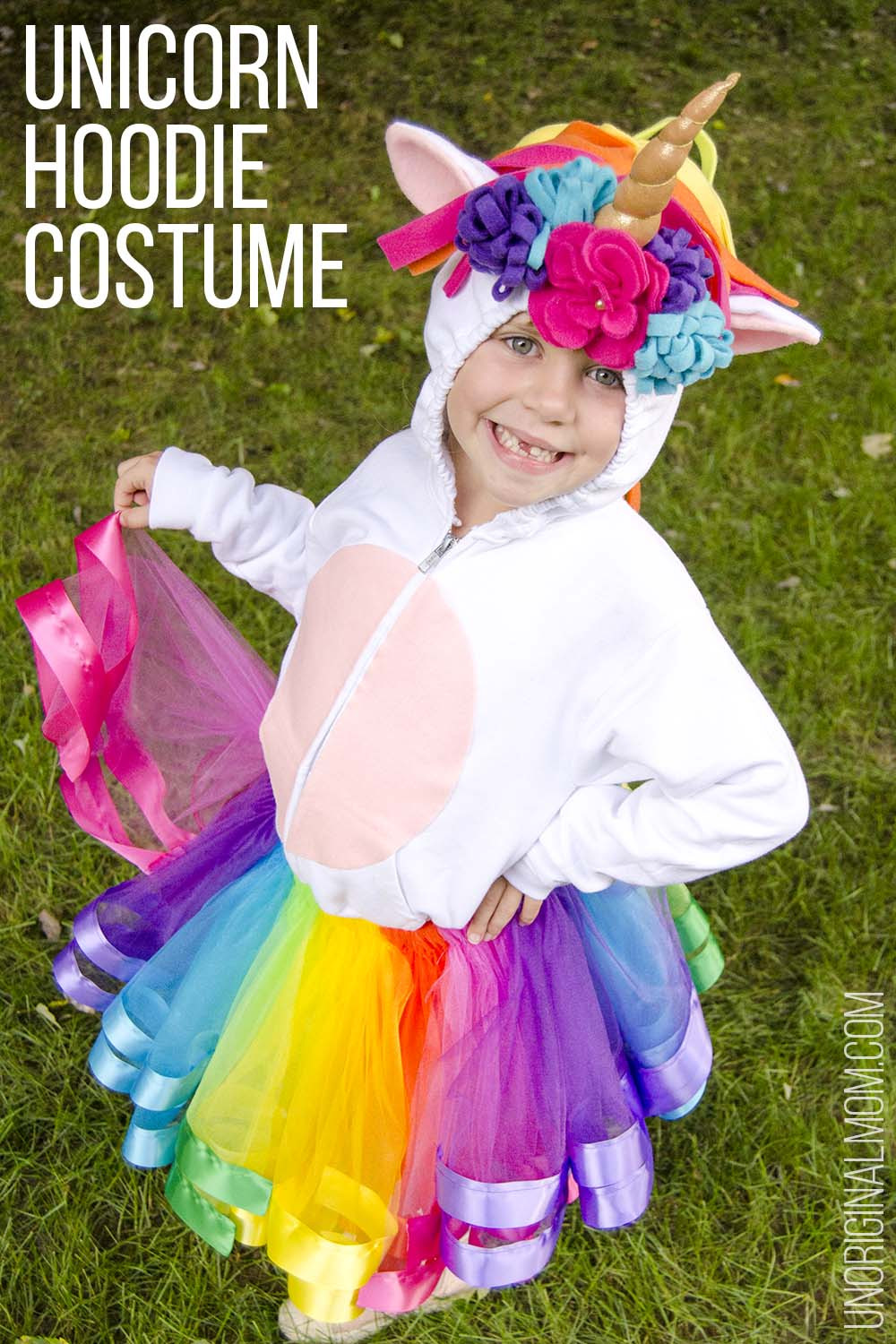 Best ideas about DIY Unicorn Costume For Girl
. Save or Pin DIY Unicorn Hoo Costume with Rainbow Tutu Tutorial Now.