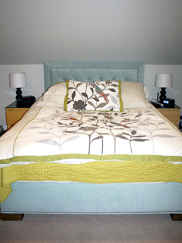 Best ideas about DIY Upholstered Bed Frame
. Save or Pin Upholstered Headboard & Bed Frame Now.