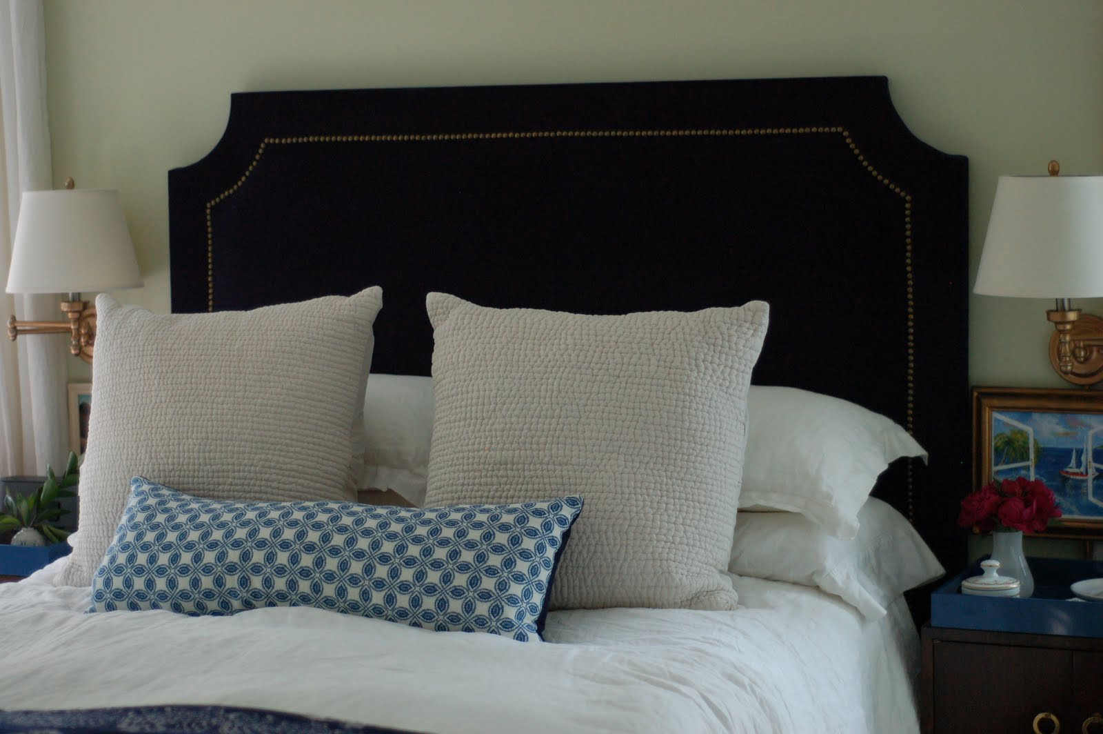 Best ideas about DIY Upholstered Headboard
. Save or Pin 12 devonshire DIY Upholstered Headboard with Nailhead Trim Now.
