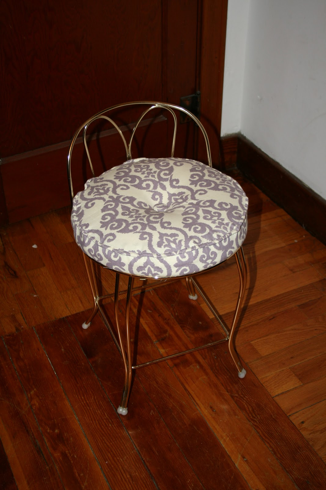 Best ideas about DIY Vanity Chair
. Save or Pin Ashley DIY Reupholstered Vanity Stool Now.