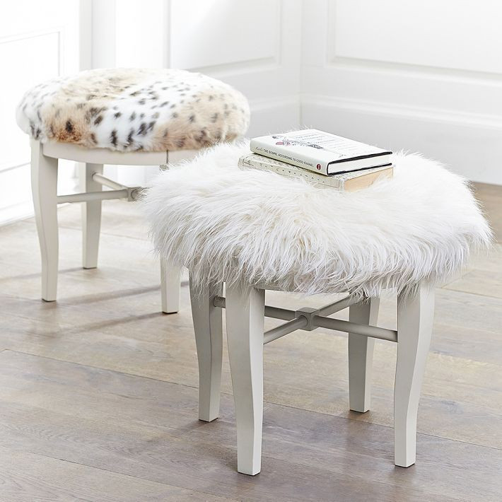 Best ideas about DIY Vanity Chair
. Save or Pin Diy Faux Fur Vanity Stool tutorial Now.