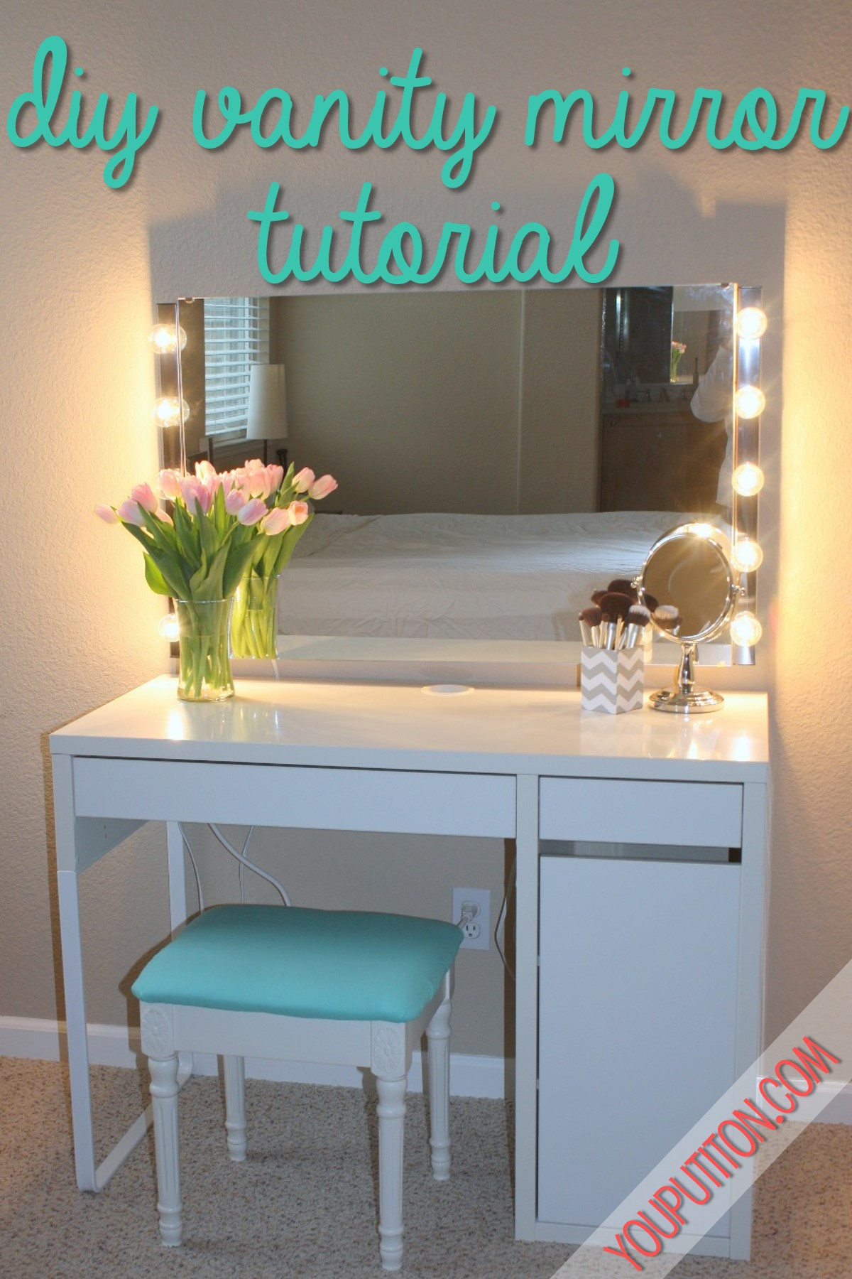 Best ideas about DIY Vanity Mirror
. Save or Pin DIY Vanity Mirror Tutorial Now.