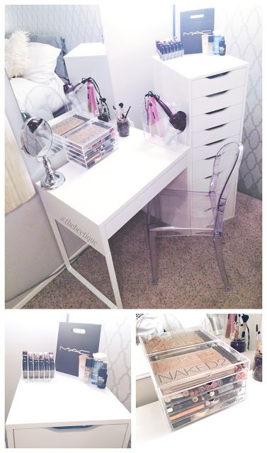 Best ideas about DIY Vanity Organizer
. Save or Pin DIY White IKEA Vanity Makeup Organization Louis Ghost Now.