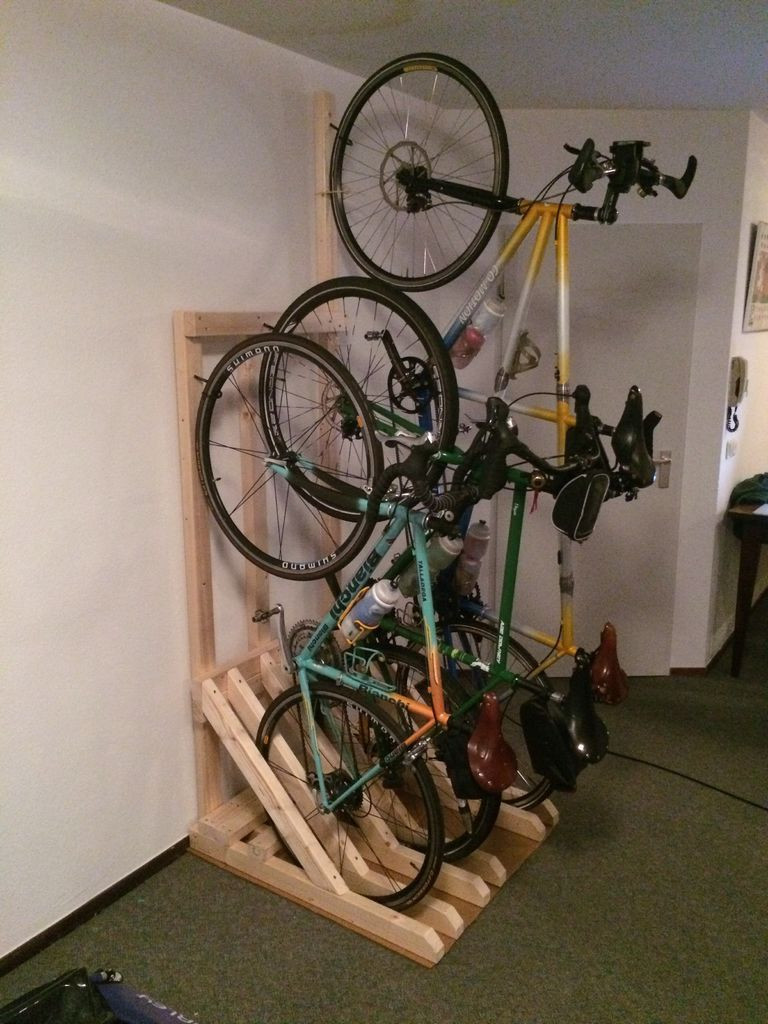 Best ideas about DIY Vertical Bike Rack
. Save or Pin Vertical Bike Rack From 2x4s Bike storage Now.