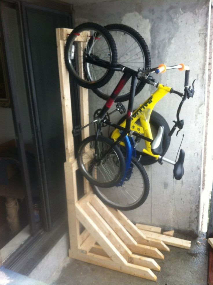 Best ideas about DIY Vertical Bike Rack
. Save or Pin Vertical Bike Rack From 2x4s Now.
