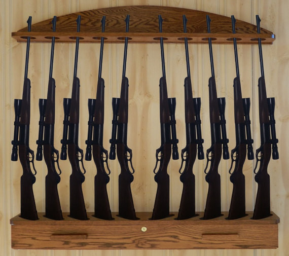 These are the BEST gun rack 10 gun vertical wall display. 