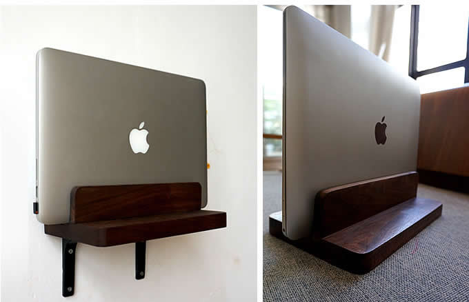 Best ideas about DIY Vertical Laptop Stand
. Save or Pin Wooden Desktop Vertical Laptop Stand Holder for MacBook Now.