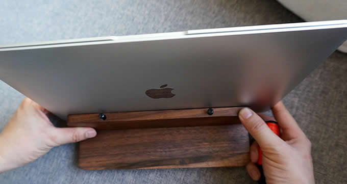 Best ideas about DIY Vertical Laptop Stand
. Save or Pin Wooden Desktop Vertical Laptop Stand Holder for MacBook Now.