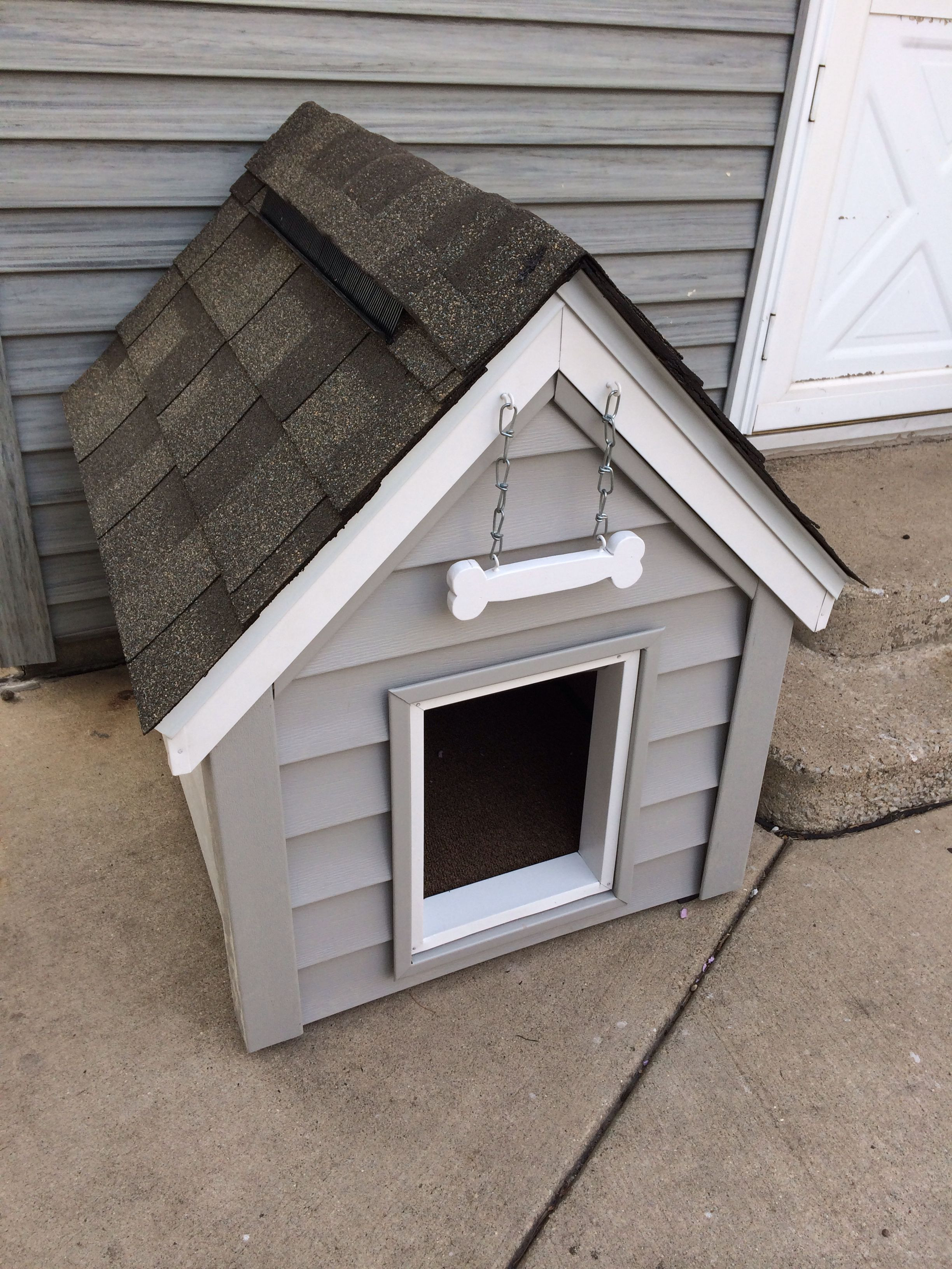 Best ideas about DIY Vinal Siding
. Save or Pin DIY dog house dog house is insulated with a ridge vent Now.