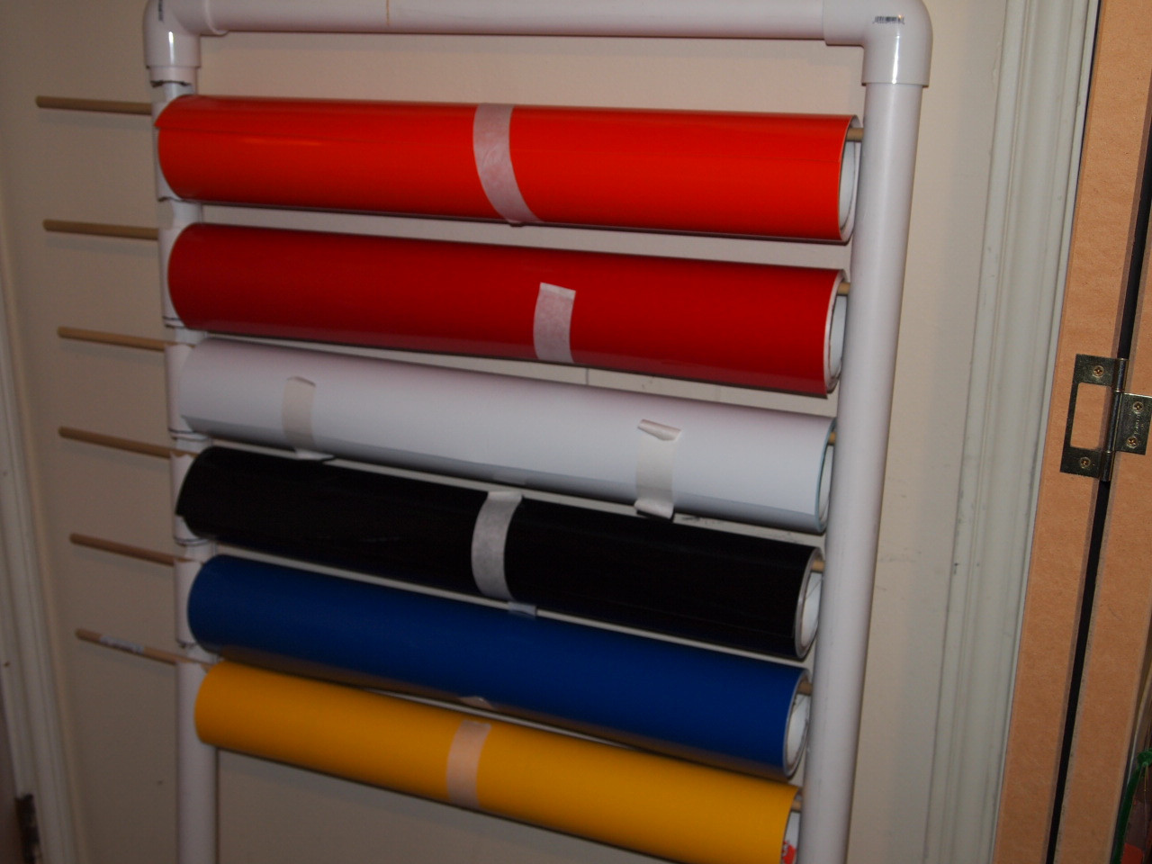 Best ideas about DIY Vinyl Storage
. Save or Pin Vinyl roll storage on the cheap… Now.