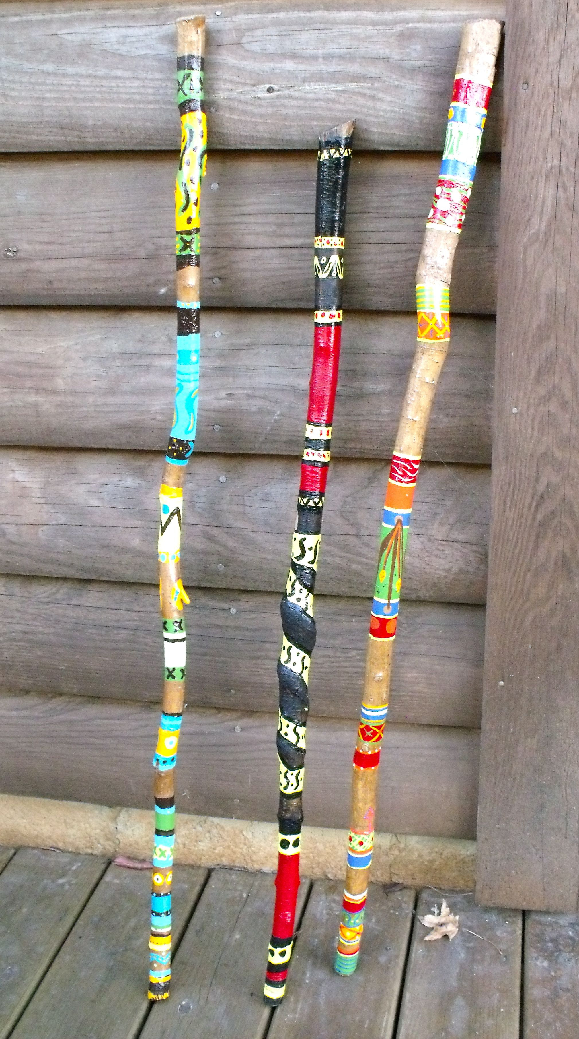 Best ideas about DIY Walking Stick
. Save or Pin "Painted Walking Sticks" Beplak je wandelstok met washi Now.