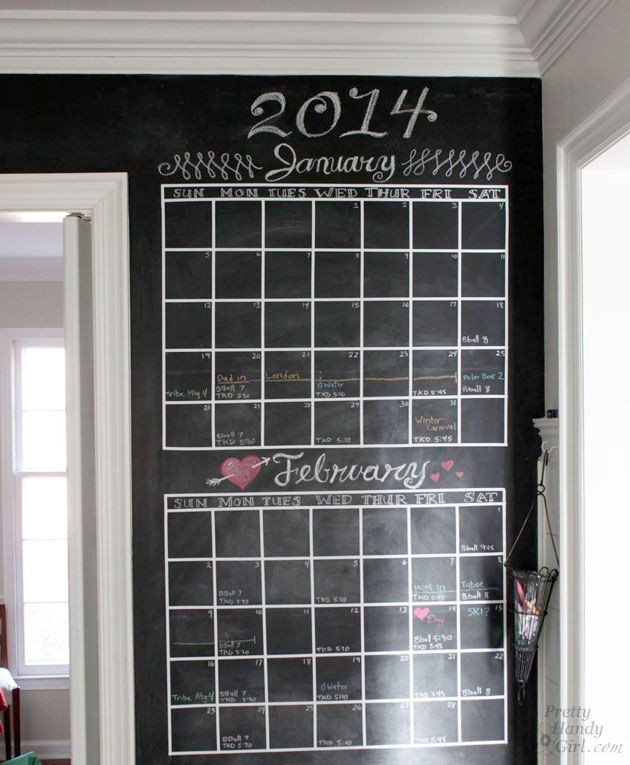 Best ideas about DIY Wall Calendars
. Save or Pin DIY Chalkboard Calendar wallupdates Now.