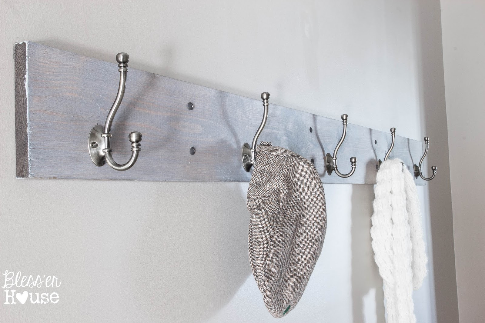 Best ideas about DIY Wall Hooks
. Save or Pin DIY Weathered Wood Wall Hook Rack Entryway Progress Now.