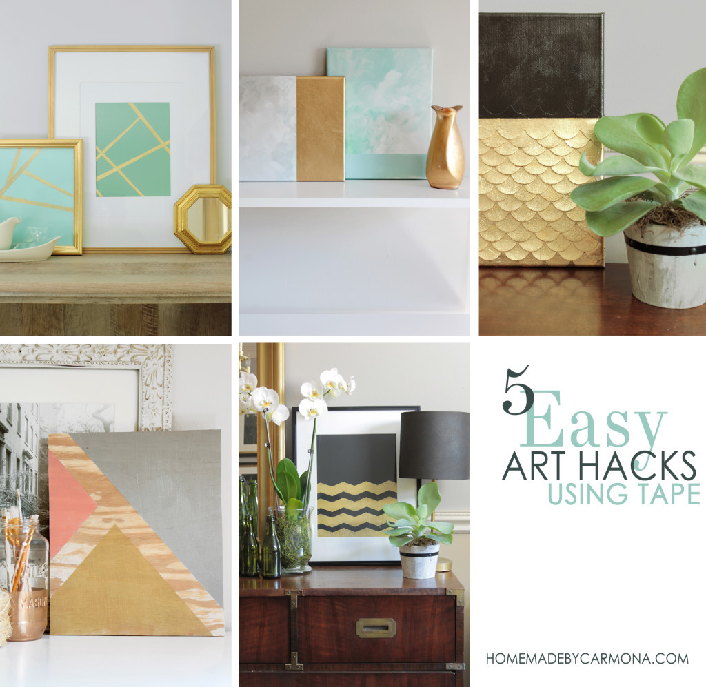 Best ideas about DIY Wall Painting
. Save or Pin 5 Easy DIY Wall Art Hacks Using Tape Home Made By Carmona Now.