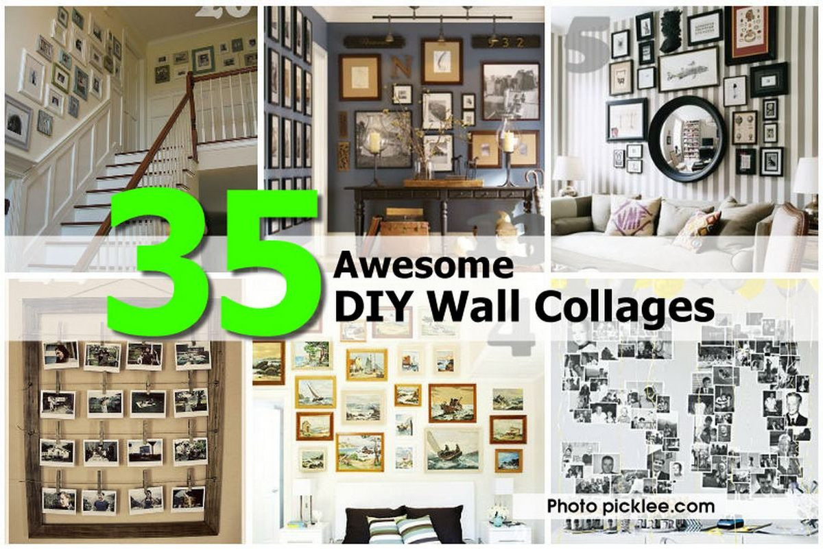 Best ideas about DIY Wall Picture Collage
. Save or Pin 35 Awesome DIY Wall Collages Now.