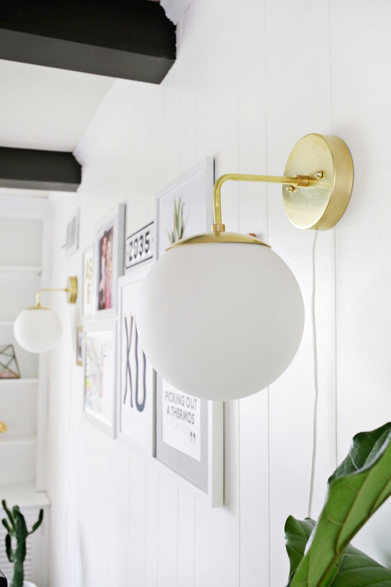 Best ideas about DIY Wall Sconces
. Save or Pin Brass Globe Sconce DIY A Beautiful Mess Now.
