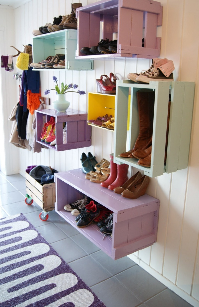 Best ideas about DIY Wall Storage
. Save or Pin Diy Colorful Shoe Wall Storage Shelterness Now.