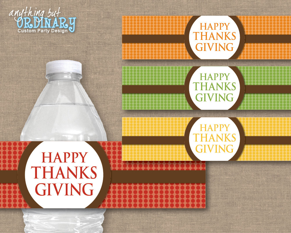 Best ideas about DIY Water Bottle Labels
. Save or Pin DIY Thanksgiving Water Bottle Labels Gather To her Give Now.