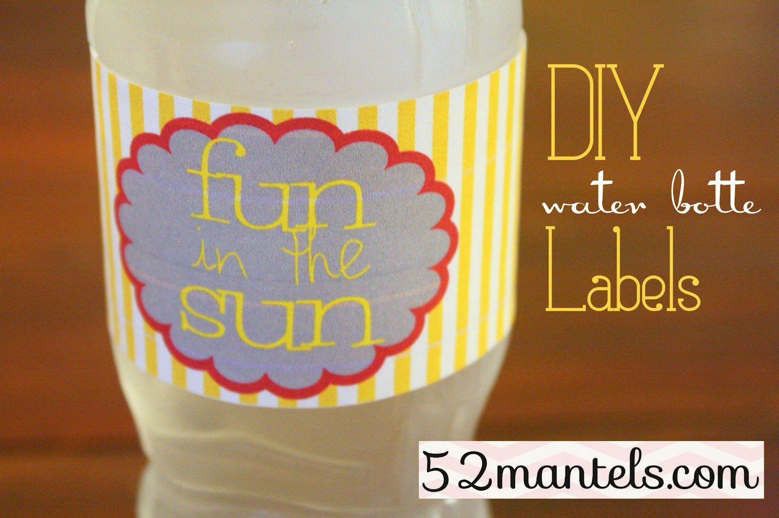 Best ideas about DIY Water Bottle Labels
. Save or Pin 52 Mantels DIY Water Bottle Labels Plus a Free Printable  Now.